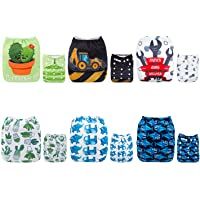 ALVABABY cada paquete tiene 6pcs pañal y 12 inserciones ajustado pañal de tela 6DM56-EU